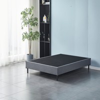 Base de lit souple minimaliste personnalisable, cadre de lit moderne en tissu à profil bas, design confortable et durable pour matelas