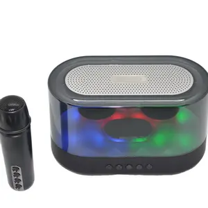Новый трендовый KTV Крытый музыкальный динамик мини-стол беспроводной RGB теплый ночной свет портативный стерео синий зуб акустическая система