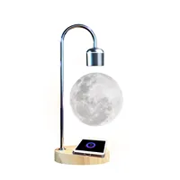 人気のガジェットLEDナイトライトベーステーブルランプ3D印刷磁気フローティング浮揚ムーンランプ