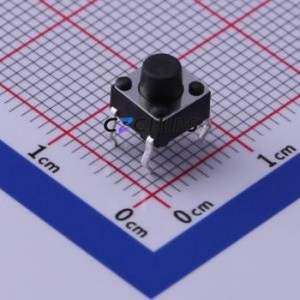 UK-B0202G60-DP25Y Tactile Switch Through hole-4P,6x6mm Switch Single Pole Single Throw Round Button 2.5N Through Hole - Product Image 1