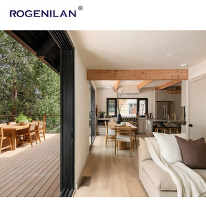 ROGENILAN Cadre en aluminium Portes coulissantes à double vitrage pour balcon Systèmes modernes de ventilation à battant fixe pour fenêtres et portes - Product Image 5