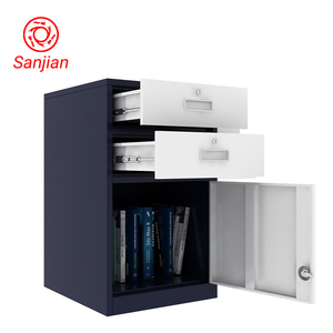 Sanjian Export Steel Small Size <strong>Low</strong> Height Filing Single Door with 2 Drawer Adjustable Shelves Steel Metal File <strong>Storage</strong> <strong>Cabinet</strong> - Product Image 2