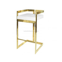 Tabouret de bar remplie de cuir en acier inoxydable, chaise bal, pour maison, hôtel et mariage, vente d'usine,