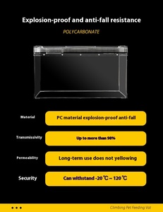 Boîte d'alimentation solide PC transparente conception de plateau en plastique moderne pour différents reptiles lézards araignées hamsters - Product Image 6