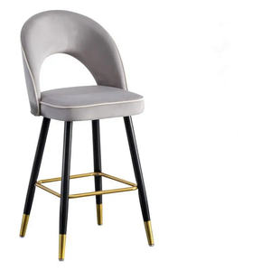 Sillas nórdicas de cocina de metal de lujo para <span class=keywords><strong>barra</strong></span> taburete de <span class=keywords><strong>bar</strong></span> trasero contorneado de PU de cuero moderno sillas de <span class=keywords><strong>bar</strong></span> altas de café para mesa de <span class=keywords><strong>bar</strong></span> - Product Image 3