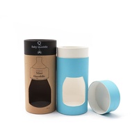 Boîte Cadeau Cylindrique en Carton Recyclable, Biodégradable et Écologique avec Fenêtre, pour Rangement de Vêtements et Chaussettes, Emballage Personnalisable