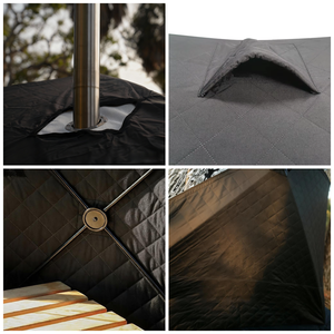 เต็นท์ซาวน่าแบบพกพาเต็นท์ซาวน่าแบบมีฉนวนกันความร้อนสำหรับฤดูหนาวกลางแจ้ง30 °C พร้อมเตา300D อ็อกซ์ฟอร์ดหน่วงไฟเต็นท์ซาวน่า - Product Image 4