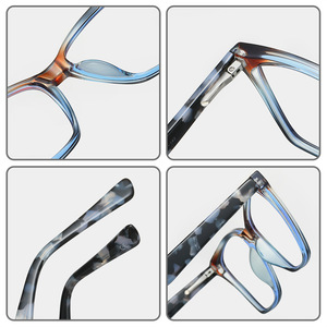 Montures de lunettes œil-de-chat 87222 en acétate TR90, monture complète, protection anti-lumière bleue, design unisexe à motifs - Product Image 2