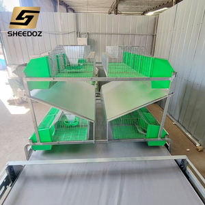 Nouvelle <span class=keywords><strong>cage</strong></span> d'élevage pour lapines SHEEDOZ de type H en acier galvanisé avec une longue durée de vie - Product Image 6