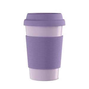 Mug de voyage réutilisable écologique en PLA de 15 oz/420 ml, gobelets cadeaux de marque, tasse à café biodégradable avec couvercle anti-fuite - Product Image 1