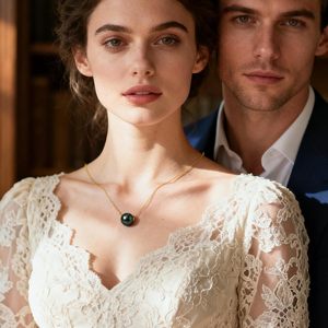 จี้ไข่มุกดำตาฮิติ 9-12 มม. AAAAA รูปทรงกลม โซ่ทอง 18K ของขวัญเครื่องประดับสำหรับผู้หญิง - Product Image 3