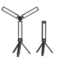 Lampe de travail LED pliable pour le camping avec base magnétique, lampe d'inspection de voiture rechargeable, portable USB pour la réparation automobile et le garage
