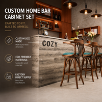 Moderno Mueble Exhibidor de Vino Personalizado con Iluminación LED, Construcción de Madera Sólida para Cocina, Sala de Estar, Comedor y Uso en Hoteles