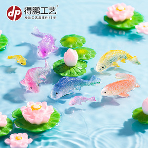 ปลาคาร์ฟจิ๋วเรซิ่นตกแต่งตู้ปลา ขวดอีโค่ ของตกแต่ง DIY - Product Image 1