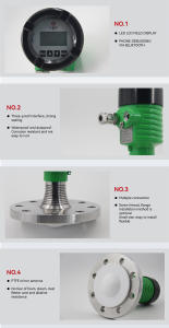 80GHz高精度レーダーレベルゲージ | 0-120m Range Mobile APPデバッグ | 防爆IP66貯水池用 - Product Image 4