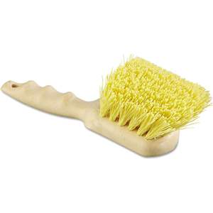 Brosse de nettoyage multi-usages en polypropylène à poils crème Boardwalk, 5,5 pouces, avec manche en plastique beige de 3 pouces, pour le nettoyage des sols et des vaisselles - Product Image 5