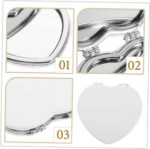 Wholesale Cute <b>Makeup</b> <b>Mirror</b> Handmade Custom Private Label <b>Mirror</b> Double-sided Folding Mini PU <b>Mirrors</b> - Product Image 4