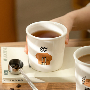 Custom 12oz Ceramic Mug Without Handle Minimalist Paper <b>Cup</b> Design Latte <b>Cup</b> <b>Reusable</b> Coffee <b>Cup</b> with Logo - Product Image 4