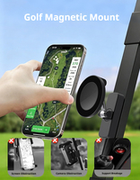 Support de téléphone magnétique pliable et flexible double face, rotation à 360°, réglable sur trois axes, support de téléphone portable pour la salle de sport, le chariot de golf