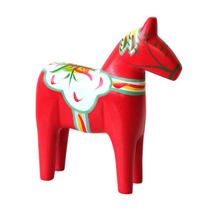 Dala Horse <b>Ornament</b> Red Wooden Pair Traditional Wedding Decoration - Product Image 4