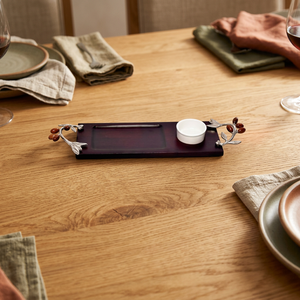 Plateau rond moderne pour chips et trempettes, en bois massif poli, biodégradable et écologique, artisanat indien pour la maison, à prix bas - Product Image 3