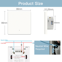 Mvava Interrupteur variateur intelligent de haute qualité Europe 0-10v à retour automatique Smart Life pour Zigbee/WiFi Télécommande pour éclairage LED