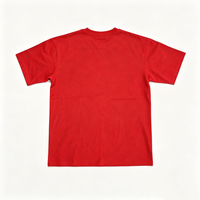 T-shirt personnalisé Kornit DTG rouge à manches courtes avec imprimé casque de football américain, style sportif, haut pour homme, fabrication OEM