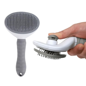 Pet <b>Massaging</b> <b>Tool</b> Suitable for Cat Dog Pet Grooming Shedding Brush Easy to Remove Loose Undercoat, Self Cleaning Slicker Brush - Product Image 1