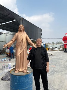 High Quality Large Size Hand-Painted Jesus Factory Custom Resin Sculpture Religious Catholic Art Theme 20241109006 Large Outdoor - Product Image 2