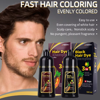 Tinte Capilar Meidu para Cobertura de Cabello Negro, Nutritivo, Hidratante, Suavizante y Brillante, Fórmula Profesional de Salón, Champú en Sachet