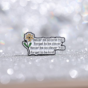 賢いエナメルピンになるのを忘れないようにするフラワーブローチラペルバッジ卸売ジュエリーギフト - Product Image 4