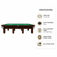 Table de billard pyramide russe 12FT en gros, bois massif, plateau en ardoise, billes de 68mm, certifiée CE, personnalisation OEM, directement de l'usine