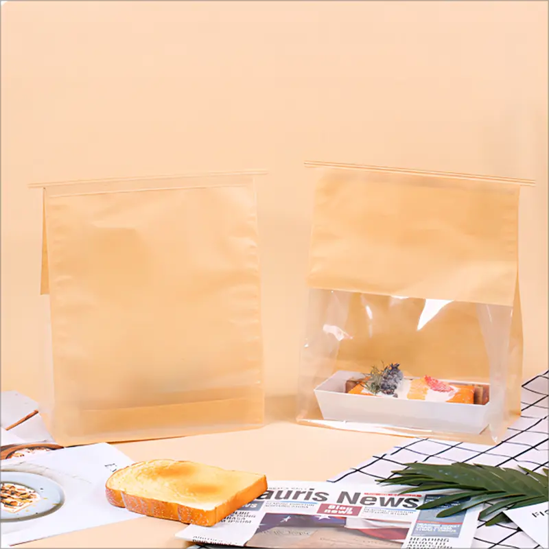 Sacchetto di plastica trasparente per il pane con cerniera trasparente per lo Shopping sacchetto di plastica trasparente personalizzato per regali con Logo