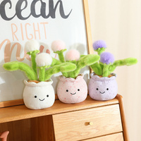 Jouet en peluche fleur en pot OEM ODM, plante décorative douce et moelleuse avec pot étoile souriante pour bureau, chambre, cadeaux d'anniversaire et de fêtes