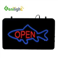 Enseigne LED lumineuse Genilight pour intérieur, 56*33cm, DC12V, avec bord clignotant, pour publicité de poulet frit, garantie 1 an, décoration intérieure
