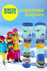 Bas de serviette tricoté épais et chaud d'hiver <span class=keywords><strong>Chaussettes</strong></span> de <span class=keywords><strong>ski</strong></span> thermiques pour enfants pour la neige et les sports d'extérieur - Product Image 2