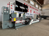 Sierra de corte de UPVC para ventanas de vinilo, máquina de corte CNC de bajo costo para perfiles de plástico, máquina automática de PVC, sierra de doble cabezal