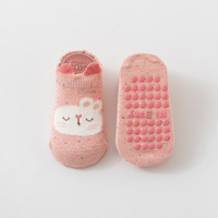 Chaussettes de sol en coton pour bébé nouveau-né, automne-hiver, 1-3 ans, antidérapantes, sans couture, oreilles en trois dimensions, motif de dessin animé