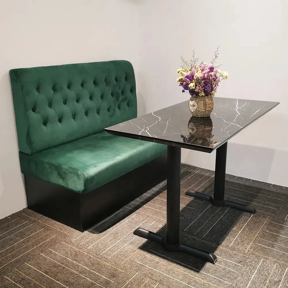 (SP-KS108) עיצוב חדש סלון מודרני סטים סטים ספה בד ירוק ישיבה ריהוט מסעדות