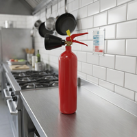 Extincteur compact 2 kg CO2, type glace sèche, portable, pour la lutte contre les incendies électriques brusques en bureau et en intérieur