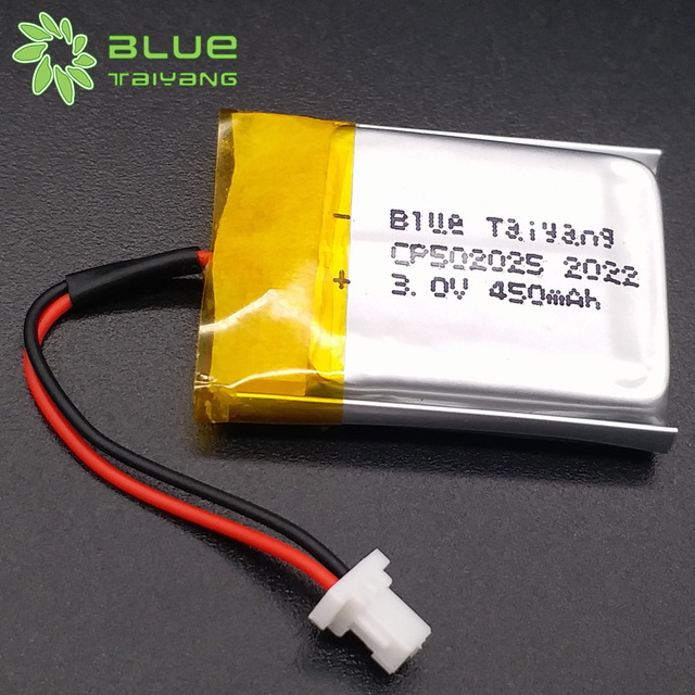 Non Rechargeable Lithium Battery CP502025 3v 450mah Primary Limno2 Soft Mini Disposable Battery