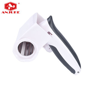 ANJUKE - Meilleure vente - Gadget de cuisine - Râpe à <span class=keywords><strong>fromage</strong></span> rotative et trancheuse - Acier inoxydable - Respectueux de l'environnement - Sans danger pour les aliments - Léger (184 g) - Product Image 1