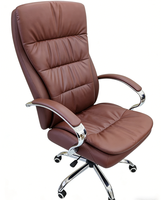 Chaise de bureau de direction à dossier haut en cuir PU, confortable, design ergonomique, hauteur de siège réglable, moderne, pour hôtel et hôpital