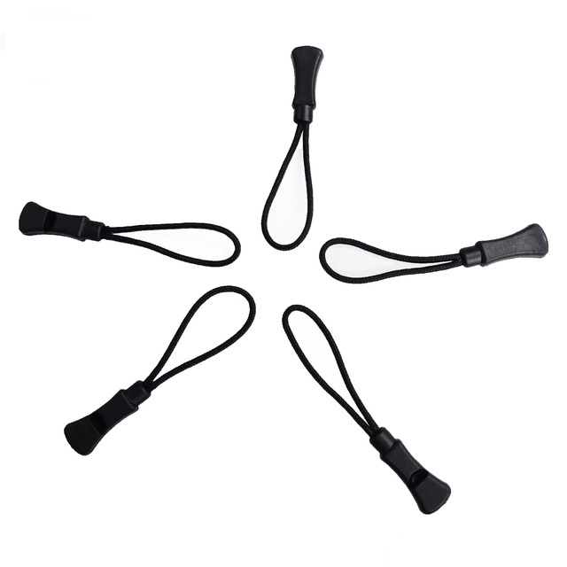 OEM Whistle Zipper Puller Plastic Rope Zipper Pull Apparel Bag Tactical Backpack Accessories Zip Puller DIY Zipper Head Cord