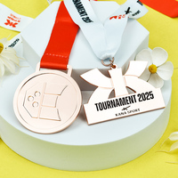 Médaille de récompense sportive personnalisée plaquée or, argent, bronze pour tournois de Jiu-Jitsu, Karaté et récompenses académiques