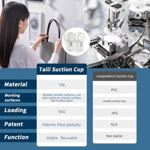 TAILI Eco-friendly Parete di Plastica <span class=keywords><strong>Doccia</strong></span> Strato di Vuoto di Aspirazione Tazza di Set di Accessori Per il Bagno Supporto del Piatto di Sapone - Product Image 6