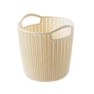 Cesta Multifuncional de Plástico Imitación Ratán, Cesta Hueca para Almacenamiento en Escritorio, Cocina, Baño y Ducha - Product Image 6