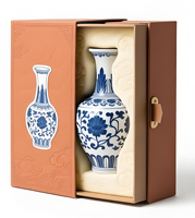 Boîte cadeau en porcelaine personnalisée, boîte de luxe à couverture rigide avec gaufrage en feuille d'or, cadeaux de mariage, cadeaux d'entreprise, vente en gros