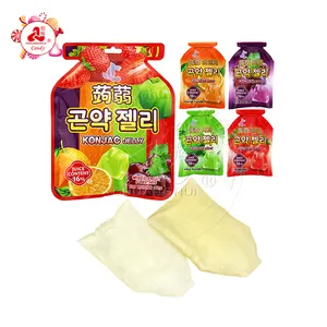 Healthy snacks konjac jelly slice with mixed fruit flavors