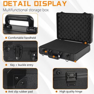 Valise de transport en aluminium pour microphone et équipement photo, étui pour table de mixage <span class=keywords><strong>DJ</strong></span> avec mousse pré-découpée personnalisable - Product Image 5